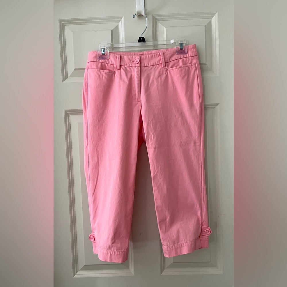 Women’s Talbots Pink Perfect Skimmers Pink Capri pants  Summer Spring size 2P